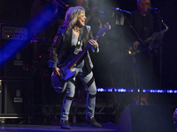 Suzi Quatro performs live at the London Palladium. (