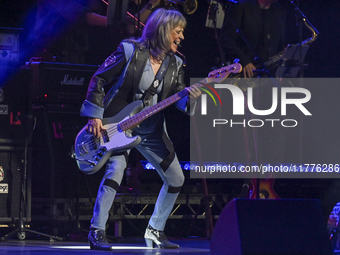 Suzi Quatro performs live at the London Palladium. (