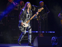 Suzi Quatro performs live at the London Palladium. (