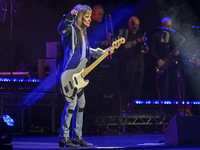 Suzi Quatro performs live at the London Palladium. (