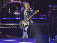 Suzi Quatro performs live at the London Palladium. (