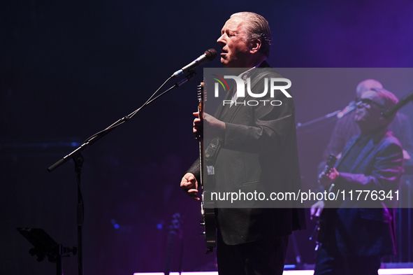 Squeeze performs live at the Royal Albert Hall in London, United Kingdom, on November 11, 2024. 