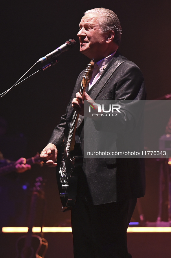 Squeeze performs live at the Royal Albert Hall in London, United Kingdom, on November 11, 2024. 