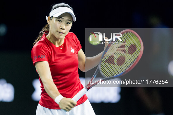 Nao Hibino  during Billie Jean King Cup Finals match Japan vs Romania in Malaga Spain on 14 November 2024. 