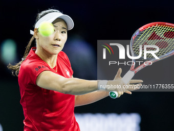 Nao Hibino  during Billie Jean King Cup Finals match Japan vs Romania in Malaga Spain on 14 November 2024. (