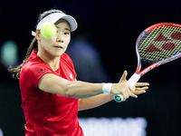 Nao Hibino  during Billie Jean King Cup Finals match Japan vs Romania in Malaga Spain on 14 November 2024. (