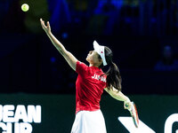 Nao Hibino  during Billie Jean King Cup Finals match Japan vs Romania in Malaga Spain on 14 November 2024. (