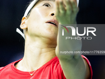 Nao Hibino  during Billie Jean King Cup Finals match Japan vs Romania in Malaga Spain on 14 November 2024. (