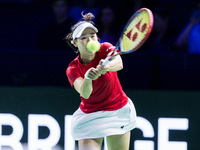 Nao Hibino  during Billie Jean King Cup Finals match Japan vs Romania in Malaga Spain on 14 November 2024. (