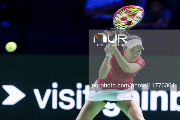 Nao Hibino  during Billie Jean King Cup Finals match Japan vs Romania in Malaga Spain on 14 November 2024. 