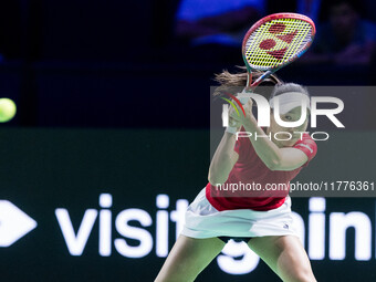 Nao Hibino  during Billie Jean King Cup Finals match Japan vs Romania in Malaga Spain on 14 November 2024. (