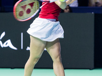 Nao Hibino  during Billie Jean King Cup Finals match Japan vs Romania in Malaga Spain on 14 November 2024. (