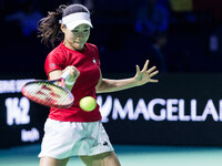 Nao Hibino  during Billie Jean King Cup Finals match Japan vs Romania in Malaga Spain on 14 November 2024. (