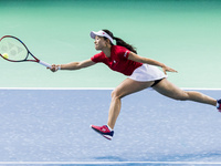 Nao Hibino  during Billie Jean King Cup Finals match Japan vs Romania in Malaga Spain on 14 November 2024. (