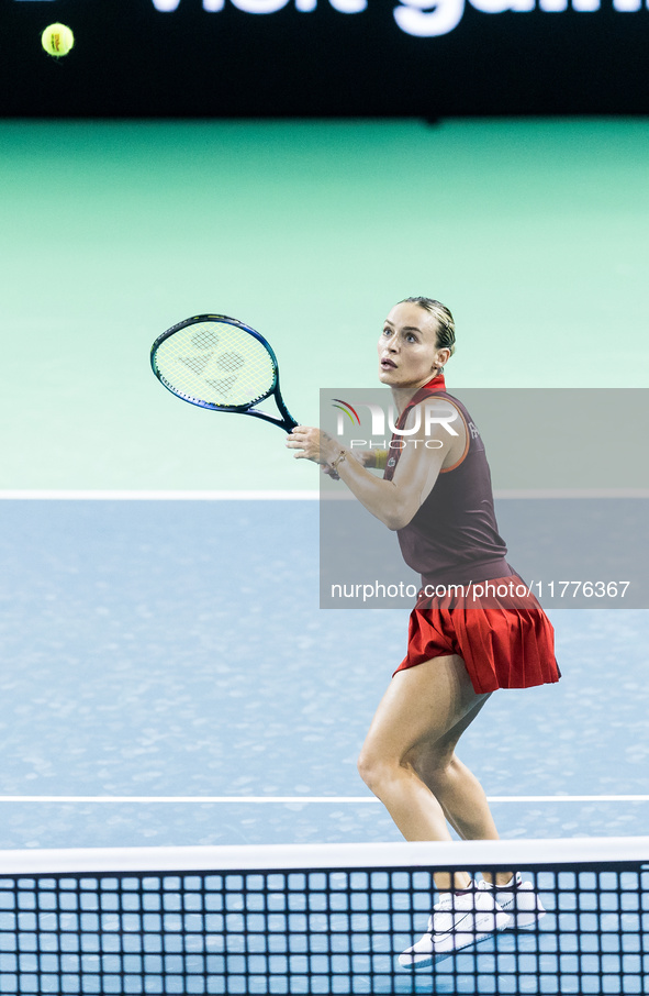 Ana Bogdan  during Billie Jean King Cup Finals match Japan vs Romania in Malaga Spain on 14 November 2024. 