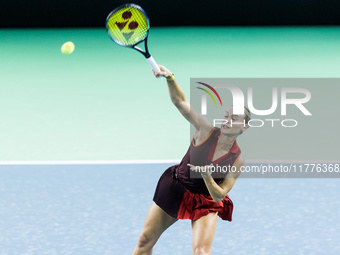 Ana Bogdan  during Billie Jean King Cup Finals match Japan vs Romania in Malaga Spain on 14 November 2024. (