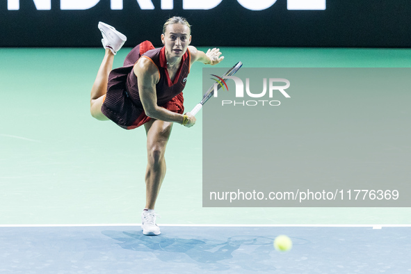 Ana Bogdan  during Billie Jean King Cup Finals match Japan vs Romania in Malaga Spain on 14 November 2024. 