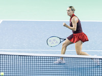 Ana Bogdan  during Billie Jean King Cup Finals match Japan vs Romania in Malaga Spain on 14 November 2024. (