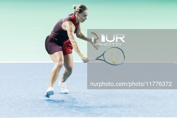 Ana Bogdan  during Billie Jean King Cup Finals match Japan vs Romania in Malaga Spain on 14 November 2024. 