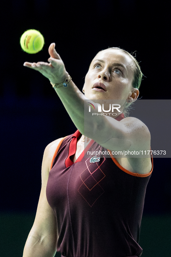 Ana Bogdan  during Billie Jean King Cup Finals match Japan vs Romania in Malaga Spain on 14 November 2024. 