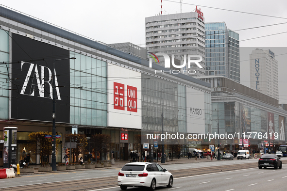 A view of Galeria Centrum  building in Warsaw, Poland on November 13, 2024. 