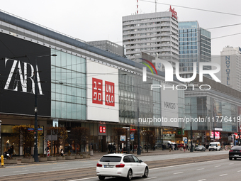 A view of Galeria Centrum  building in Warsaw, Poland on November 13, 2024. (