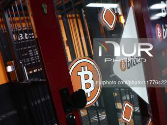 Bitcoin logo is seen in Warsaw, Poland on November 13, 2024. (