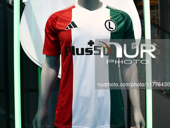 Legi Warsaw jersey is seen iat Adidas store in Warsaw, Poland on November 13, 2024. (