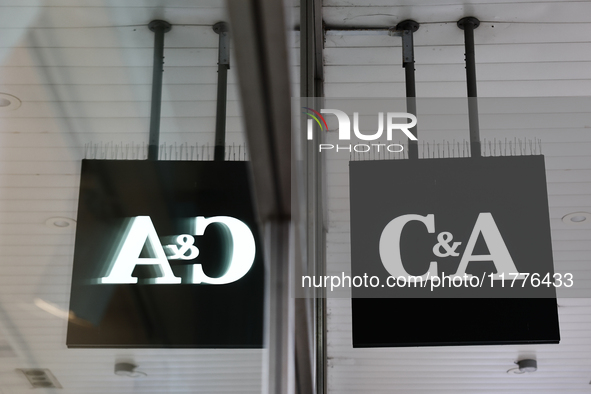 C&A logo is seen at the store in Warsaw, Poland on November 13, 2024. 