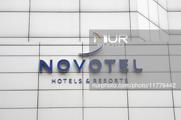 Novotel logo is seen in Warsaw, Poland on November 13, 2024. 