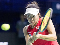 Ena Shibahara during Billie Jean King Cup Finals match Japan vs Romania in Malaga Spain on 14 November 2024. (