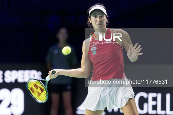 Ena Shibahara during Billie Jean King Cup Finals match Japan vs Romania in Malaga Spain on 14 November 2024. 