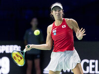 Ena Shibahara during Billie Jean King Cup Finals match Japan vs Romania in Malaga Spain on 14 November 2024. (