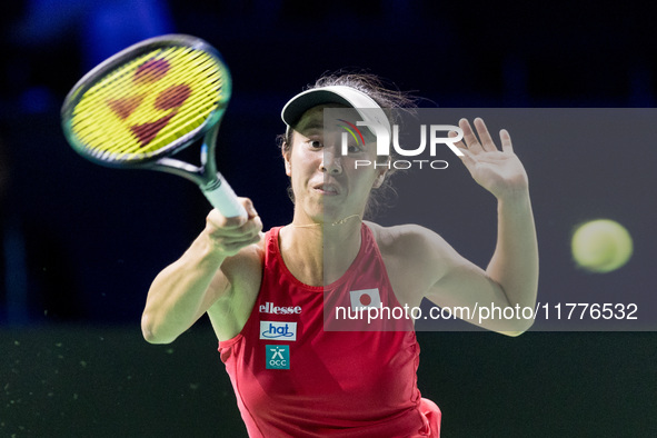 Ena Shibahara during Billie Jean King Cup Finals match Japan vs Romania in Malaga Spain on 14 November 2024. 