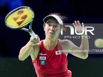 Ena Shibahara during Billie Jean King Cup Finals match Japan vs Romania in Malaga Spain on 14 November 2024. (