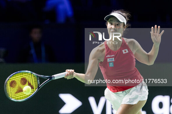 Ena Shibahara during Billie Jean King Cup Finals match Japan vs Romania in Malaga Spain on 14 November 2024. 