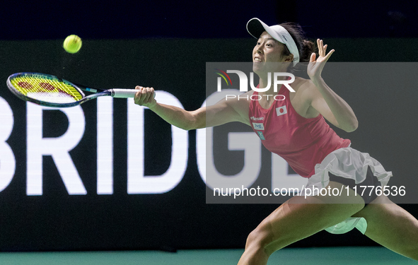 Ena Shibahara during Billie Jean King Cup Finals match Japan vs Romania in Malaga Spain on 14 November 2024. 