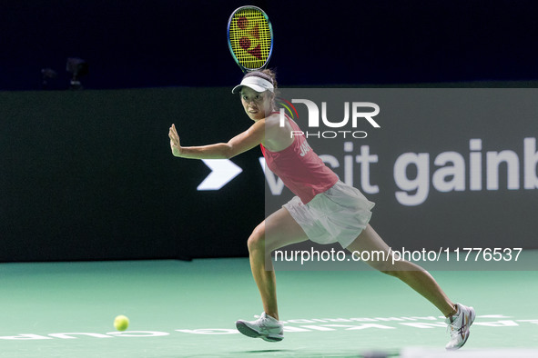 Ena Shibahara during Billie Jean King Cup Finals match Japan vs Romania in Malaga Spain on 14 November 2024. 