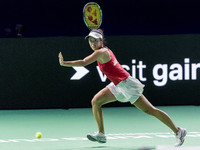 Ena Shibahara during Billie Jean King Cup Finals match Japan vs Romania in Malaga Spain on 14 November 2024. (