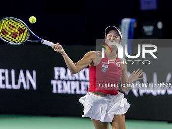 Ena Shibahara during Billie Jean King Cup Finals match Japan vs Romania in Malaga Spain on 14 November 2024. (