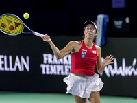 Ena Shibahara during Billie Jean King Cup Finals match Japan vs Romania in Malaga Spain on 14 November 2024. (