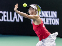 Ena Shibahara during Billie Jean King Cup Finals match Japan vs Romania in Malaga Spain on 14 November 2024. (