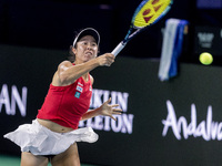 Ena Shibahara during Billie Jean King Cup Finals match Japan vs Romania in Malaga Spain on 14 November 2024. (