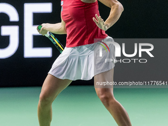 Ena Shibahara during Billie Jean King Cup Finals match Japan vs Romania in Malaga Spain on 14 November 2024. (