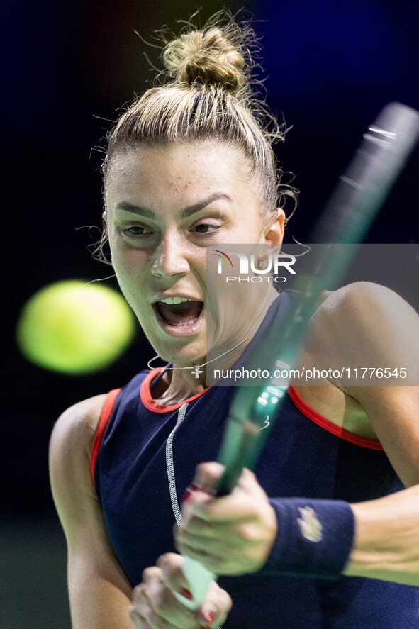 Jaqueline Adina Cristian  during Billie Jean King Cup Finals match Japan vs Romania in Malaga Spain on 14 November 2024. 