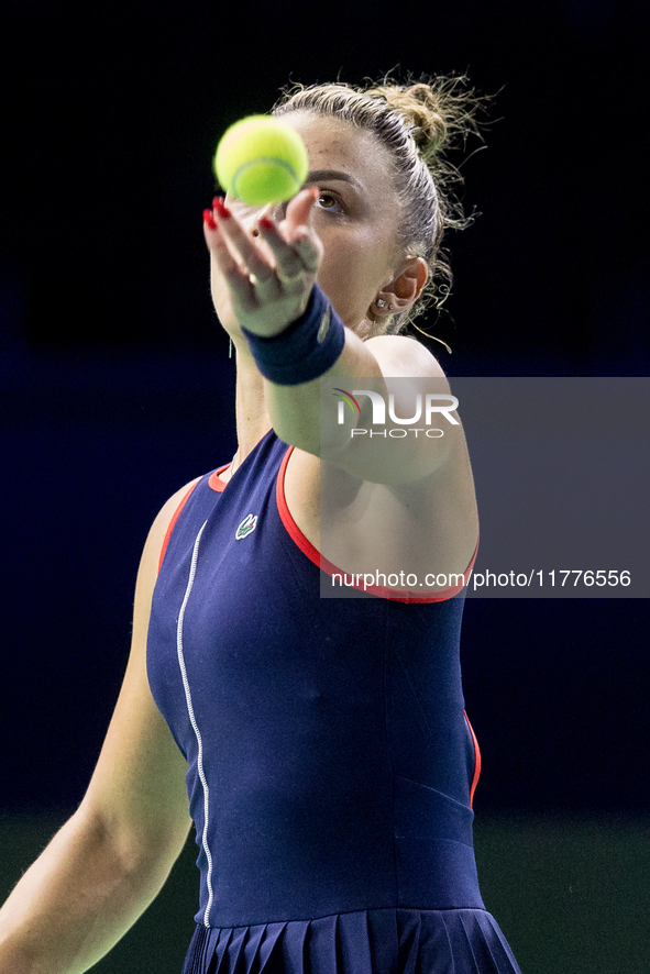 Jaqueline Adina Cristian  during Billie Jean King Cup Finals match Japan vs Romania in Malaga Spain on 14 November 2024. 