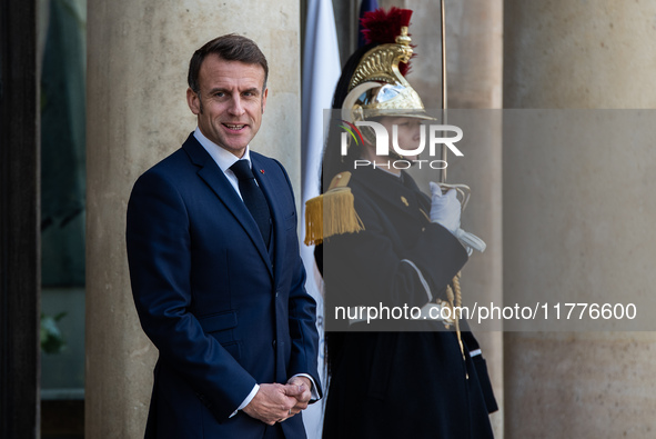 President of the French Republic Emmanuel Macron welcomes Ghanaian President Nana Akufo-Addo to the Elysee Palace for a bilateral summit in...