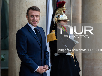 President of the French Republic Emmanuel Macron welcomes Ghanaian President Nana Akufo-Addo to the Elysee Palace for a bilateral summit in...