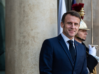 President of the French Republic Emmanuel Macron welcomes Ghanaian President Nana Akufo-Addo to the Elysee Palace for a bilateral summit in...