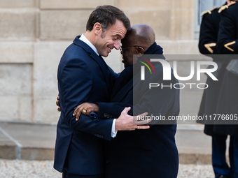 President of the French Republic Emmanuel Macron welcomes Ghanaian President Nana Akufo-Addo to the Elysee Palace for a bilateral summit in...